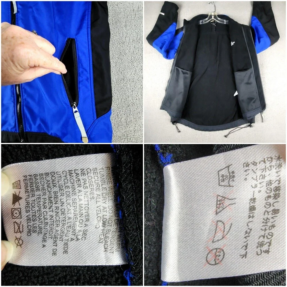 The North Face Jacket Mens Large Blue Black Summit Series Windstopper Softshell